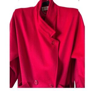 Karen Scott  petite red 100% wool dress jacket. Devine find size 4P.